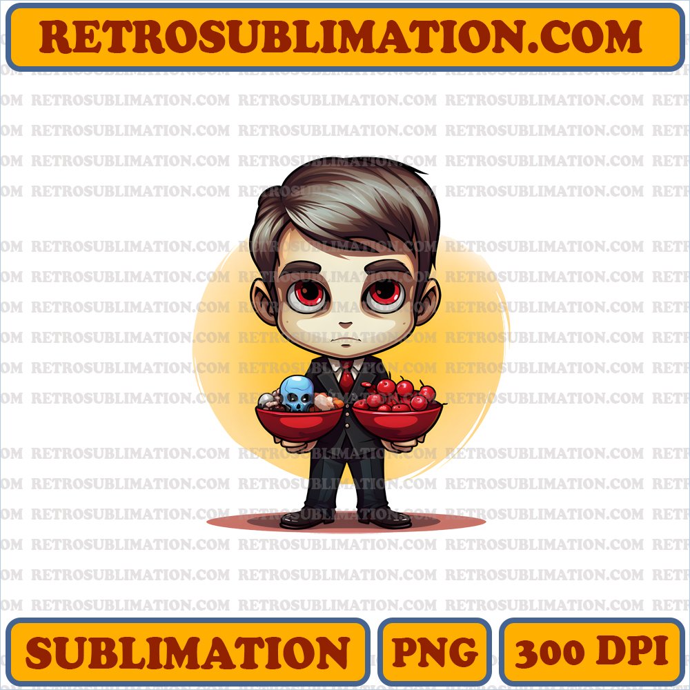 Gentle Chibi Offering Candy - Psycho Bootleg Style PNG Digital Download
