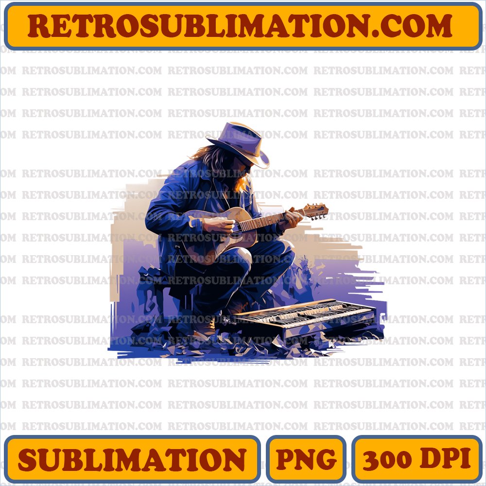 Thanksgiving Chris Stapleton - Soulful Harmonica Blues - Sublimation PNG Digital Download
