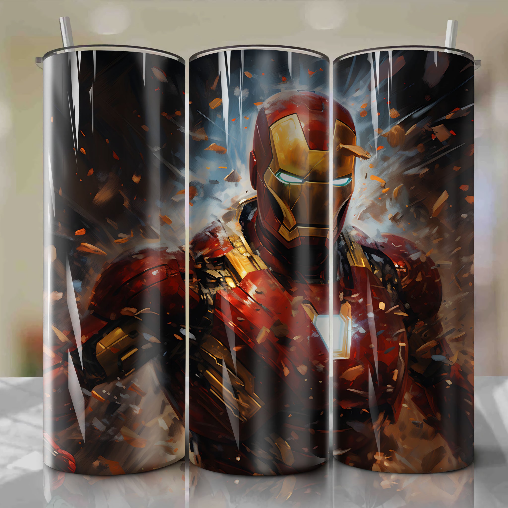 Iron Man 20 Oz Tumbler Wrap - Embodying Confidence and Innovation
