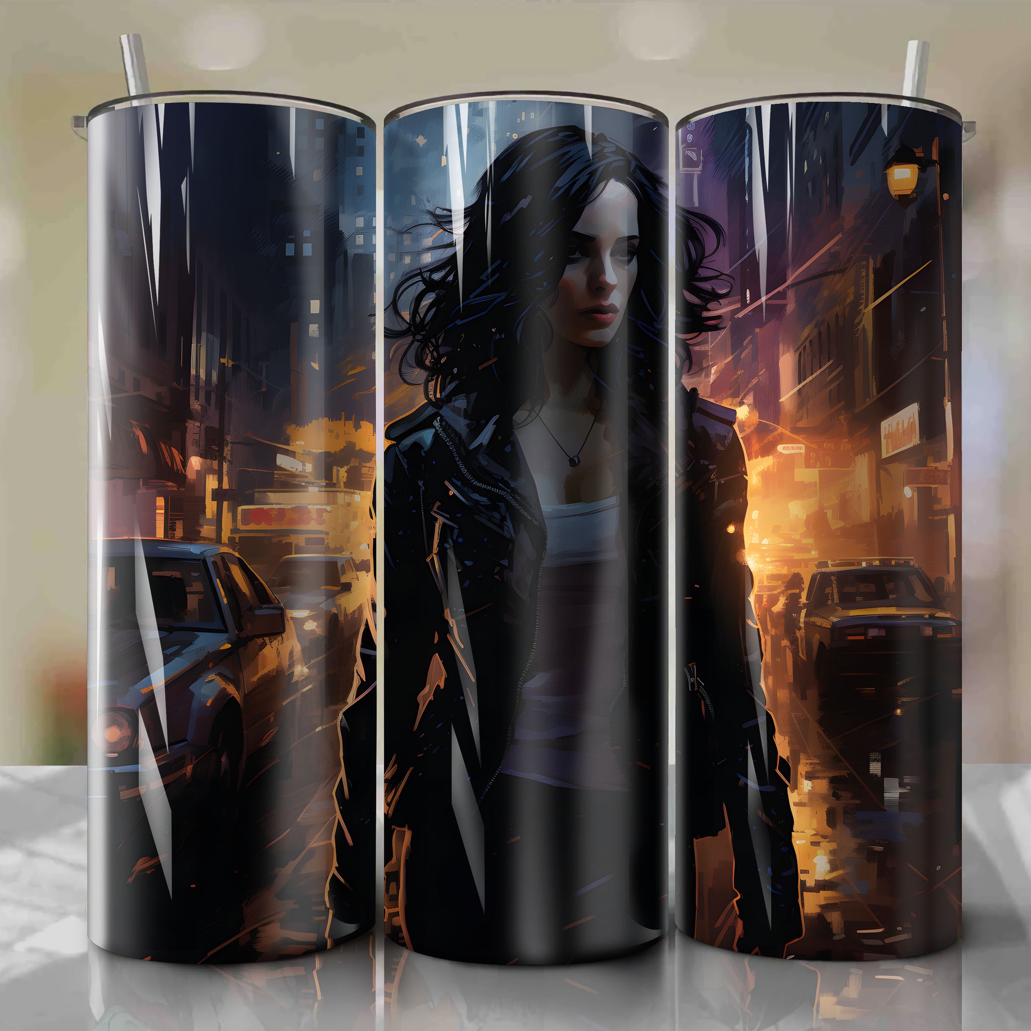 Jessica Jones: Dark Alley - Noir-inspired 20 Oz Tumbler Wrap
