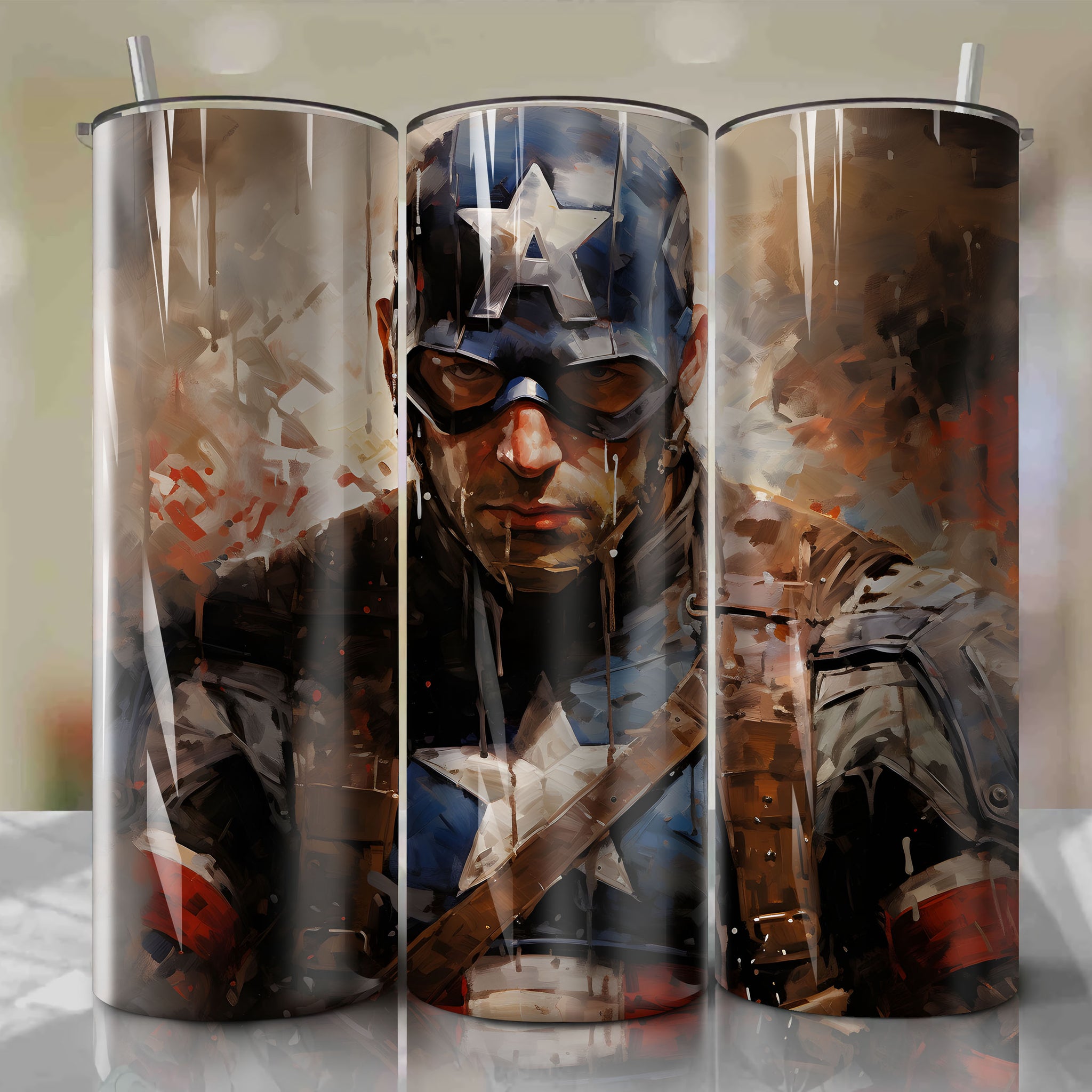 Resilient Patriot: Captain America 20 Oz Tumbler Wrap
