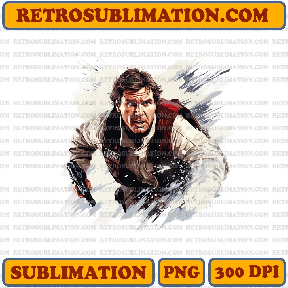 Han Solo Christmas Adventure - Determined Snowstorm Flyer - Sublimation PNG Digital Download
