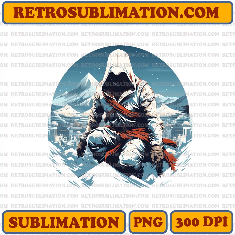 Christmas Altair - Stealthy Assassin - Sublimation PNG Digital Download
