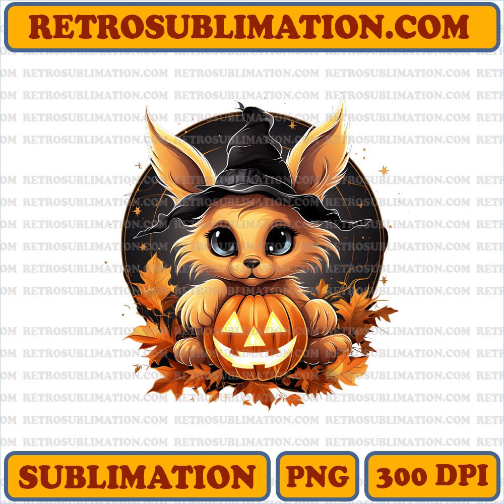 Enchanting Halloween Eevee Digital Download - Magic Spell Sublimation PNG
