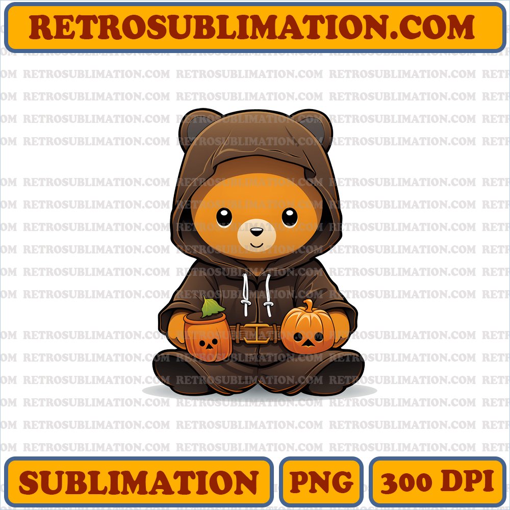 <Halloween> Rilakkuma - Relaxed - Treat-loving PNG Digital Download
