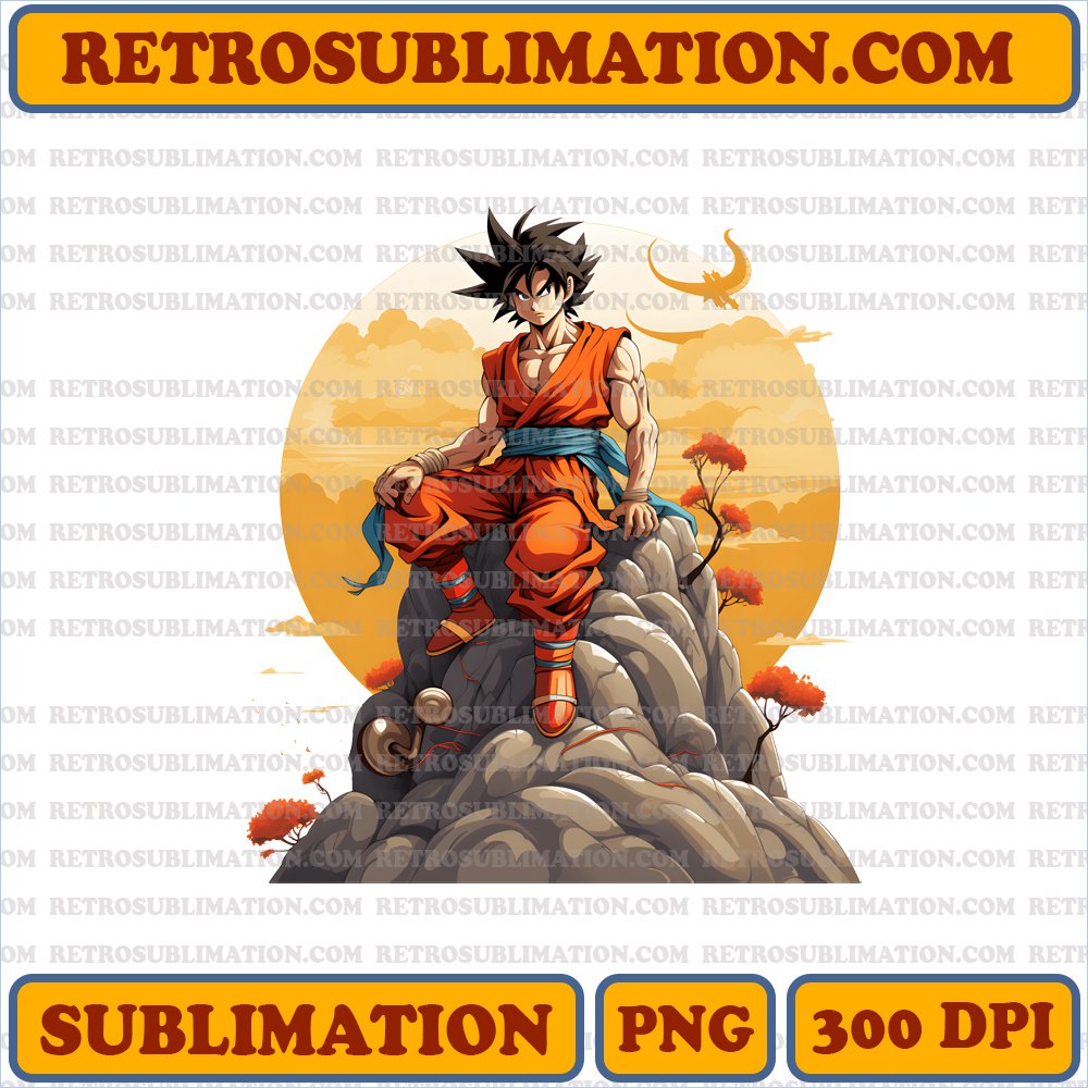 Determined Goku Training - Thanksgiving Bootleg Style PNG Digital Download
