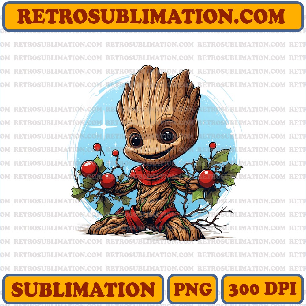 Christmas Groot Ornaments - Marvel - Unique Sublimation PNG Digital Download
