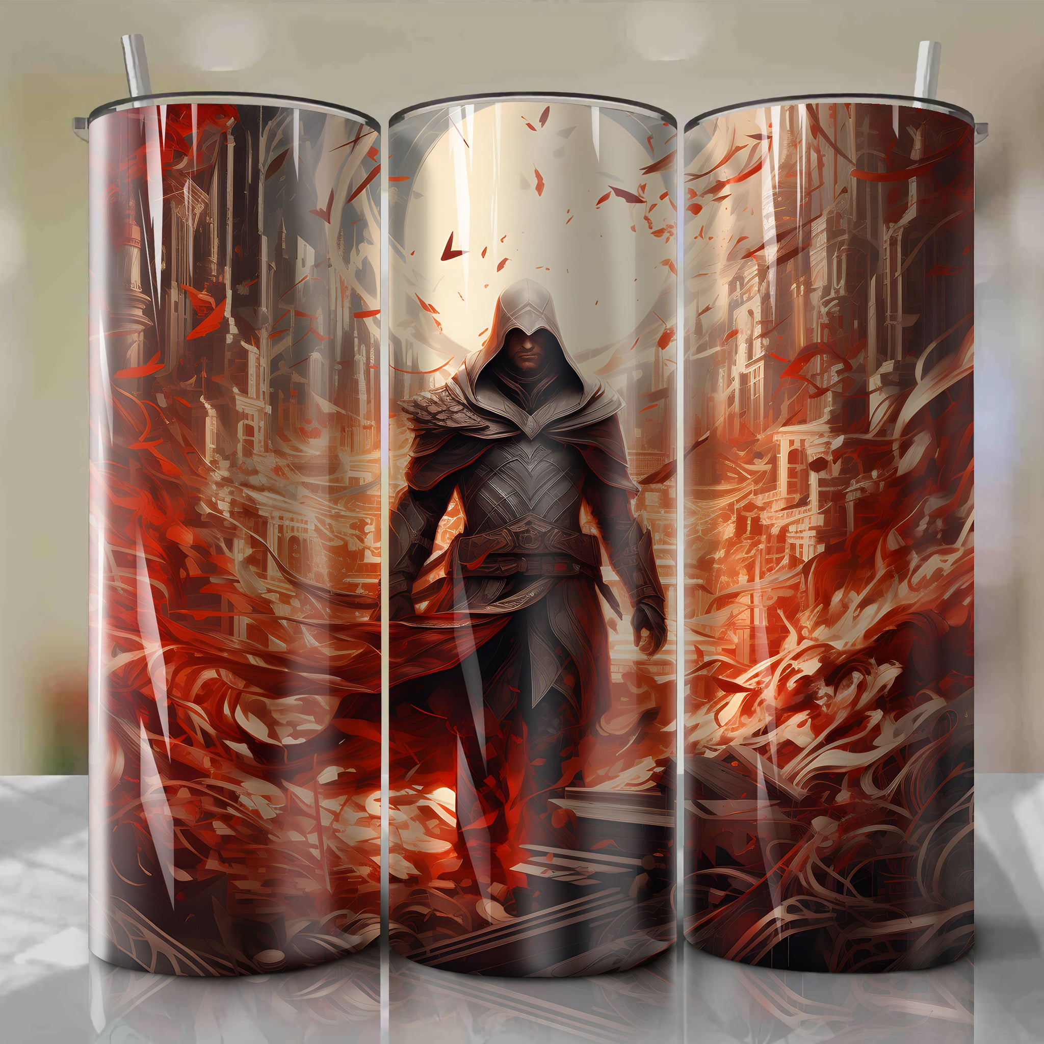 20 Oz Tumbler Wrap - Stunning Ezio Auditore da Firenze Design by Dan Mumford
