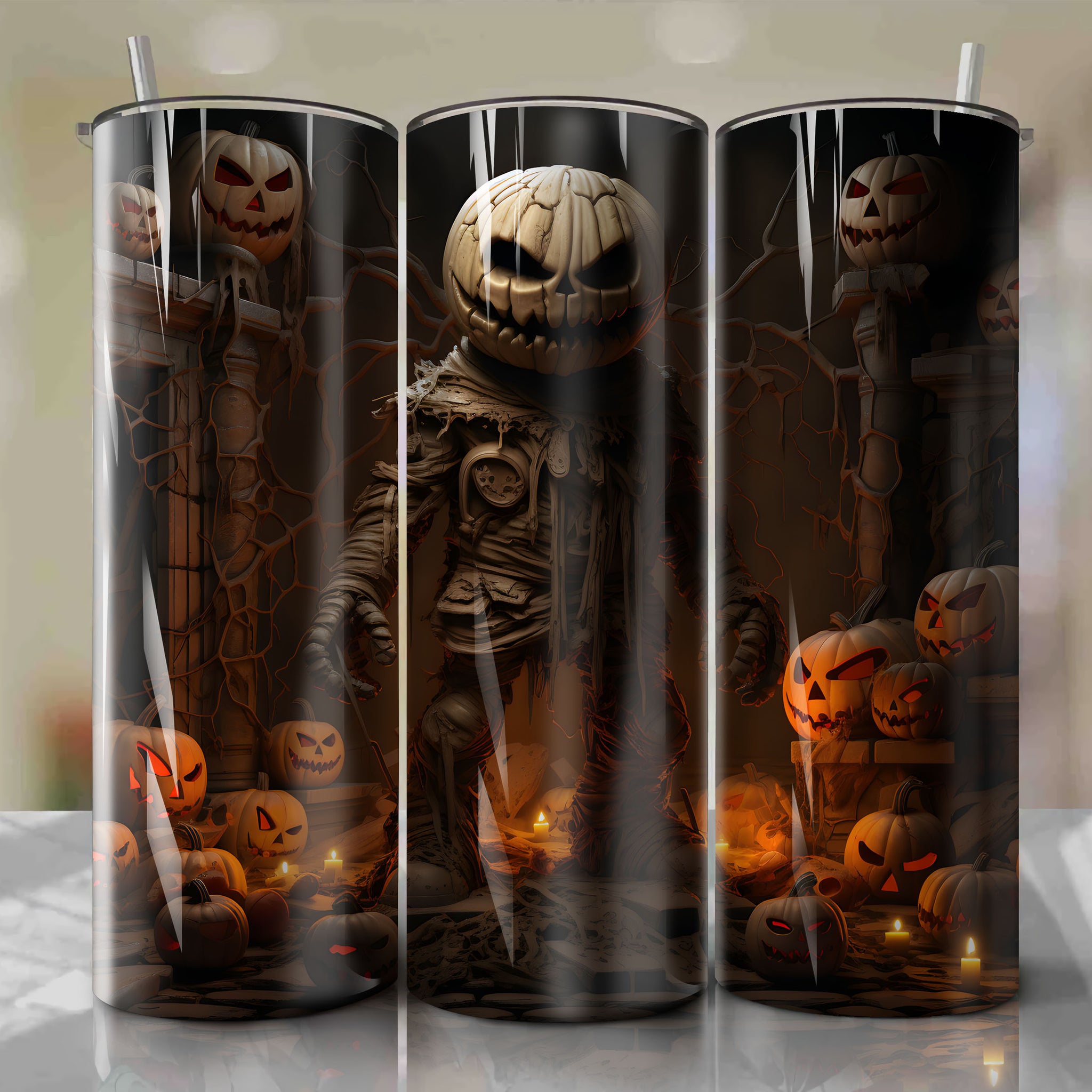 Sam's Halloween Tumbler Wrap - Spooky 3D Illustration by Dan Mumford
