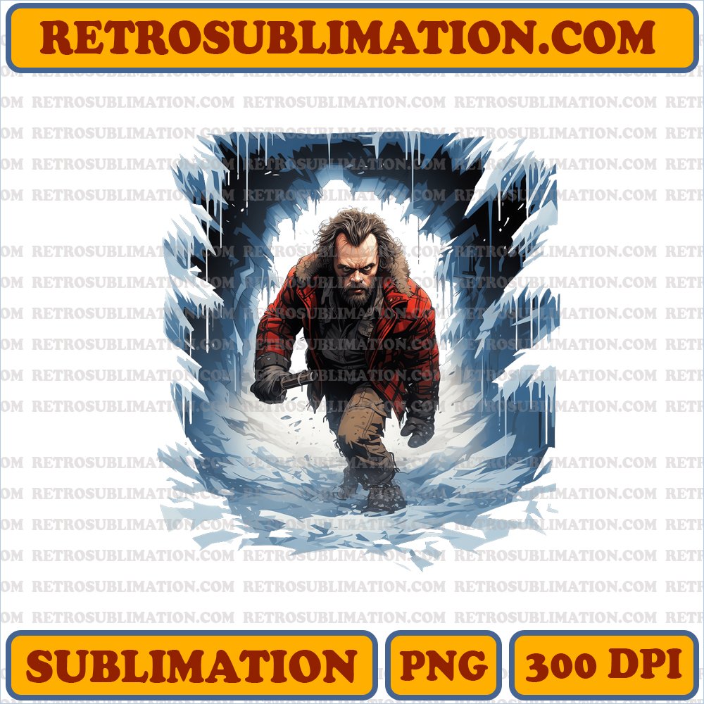 The Shining Jack Torrance Christmas - Snowy Maze Sublimation PNG Download
