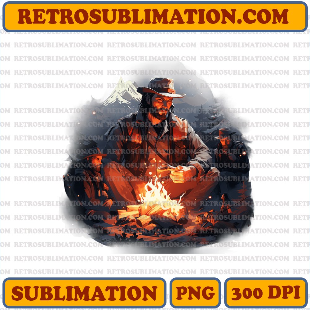 Christmas Arthur Morgan Feast - Red Dead Redemption Cartoon - Festive Sublimation PNG Digital Download
