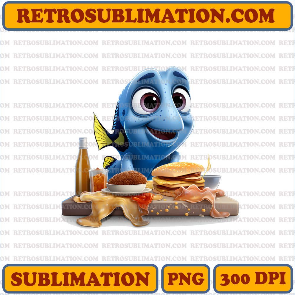 Funny Thanksgiving Dory Puzzled Trying to Remember Recipe PNG Digital Download
