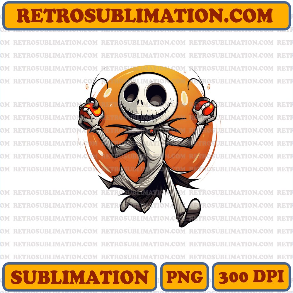 Halloween Jack Skellington - Dancing Sally - Bootleg Style Digital Download - Sublimation - Unique & Creative PNG Design
