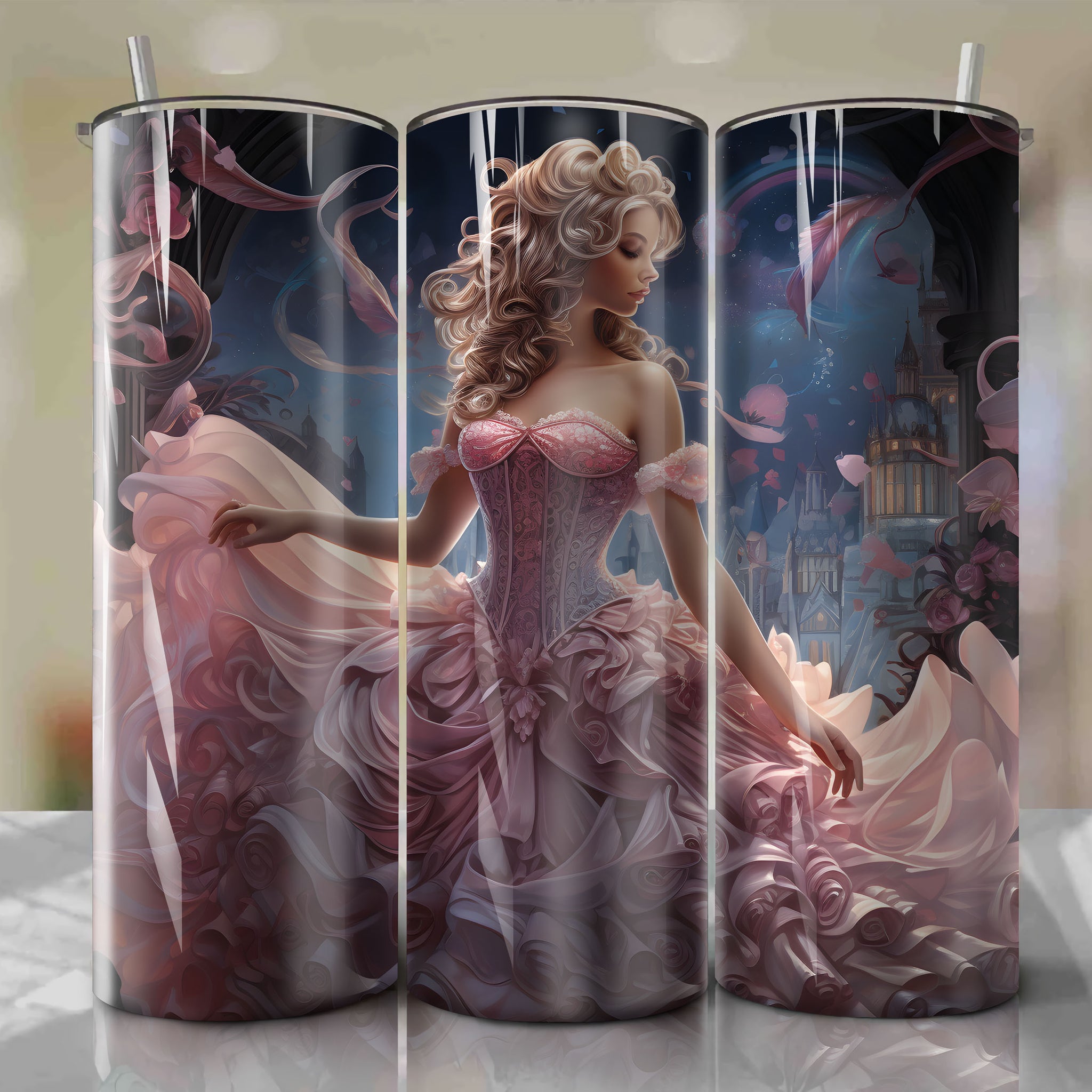 Enchanting Tumbler Wrap: The Splendor of the Sugar Plum Fairy in a Dreamy Land of Sweets
