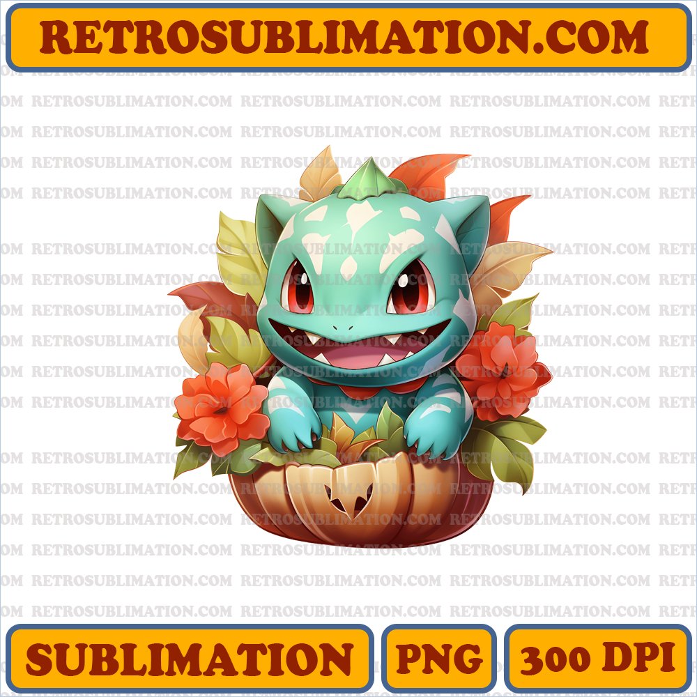 Proud Thanksgiving Bulbasaur - Festive Season Sublimation PNG Digital Download
