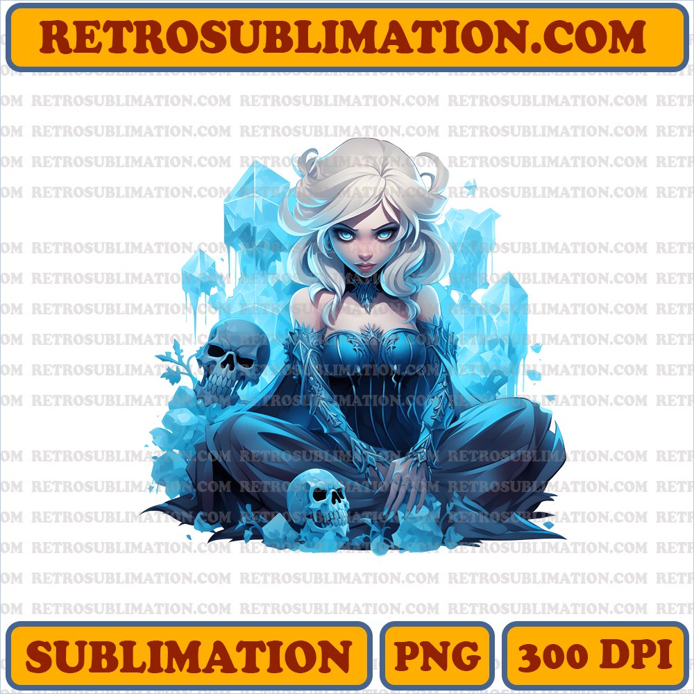 Frozen Enchantress - Digital Download Sublimation PNG - Elsa Halloween Magic
