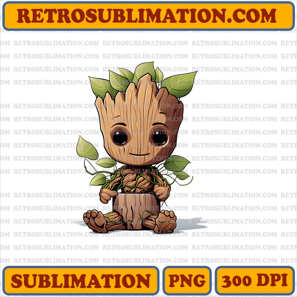 I am Chibi Groot - Cute and Playful Bootleg Style PNG Digital Download
