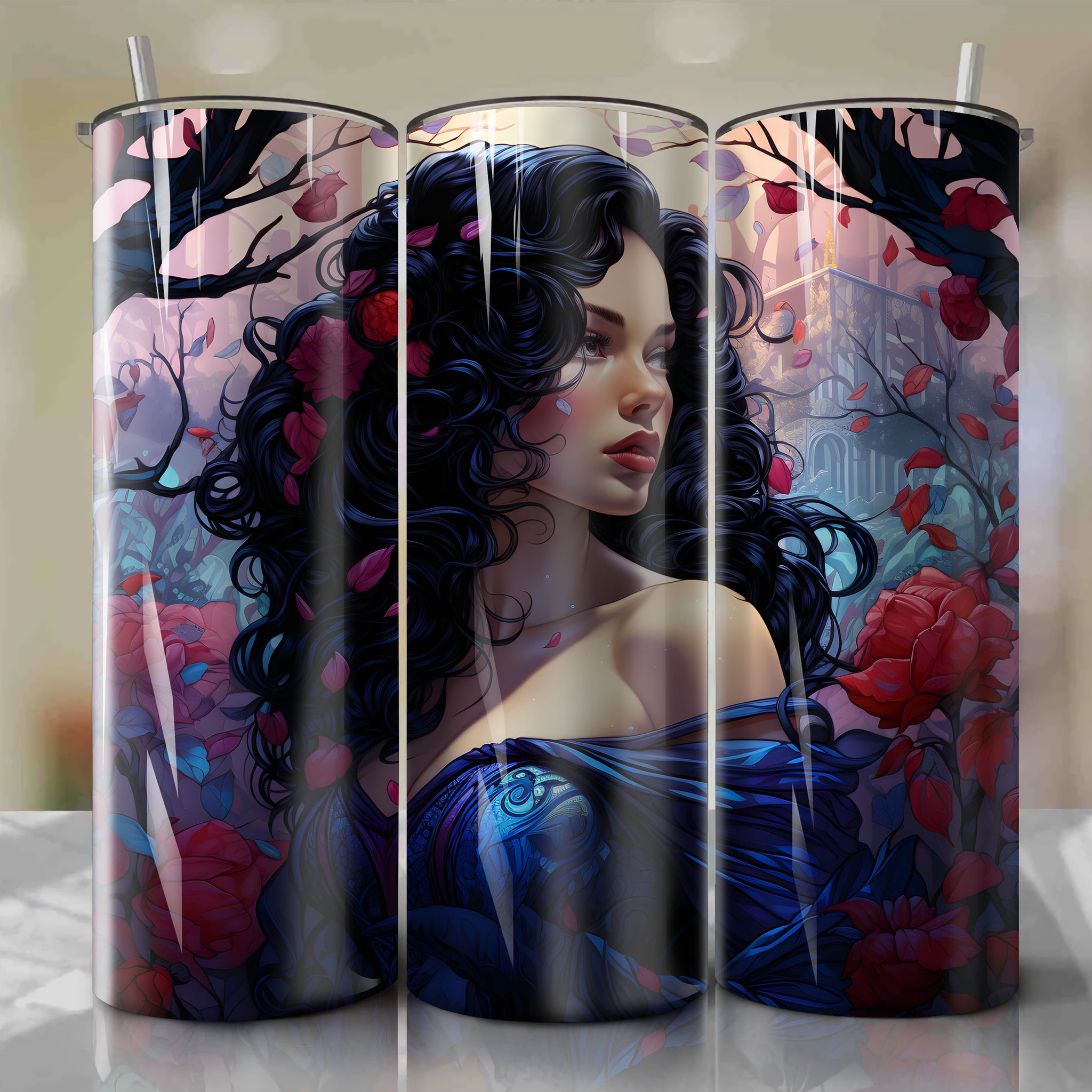 20oz Tumbler Wrap - Stunning Snow White Deputy Art by Mumford
