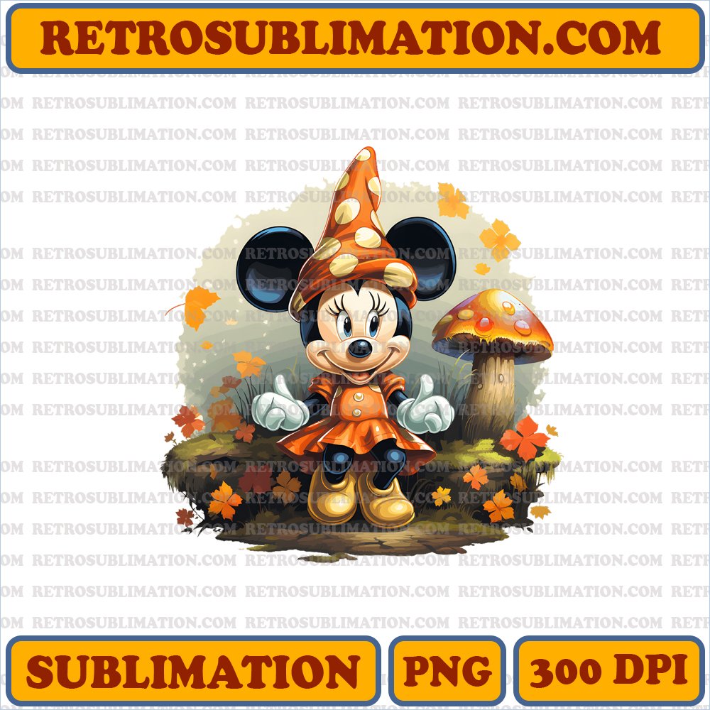 Minnie Mouse Fairy Halloween Digital Download - Sublimation PNG
