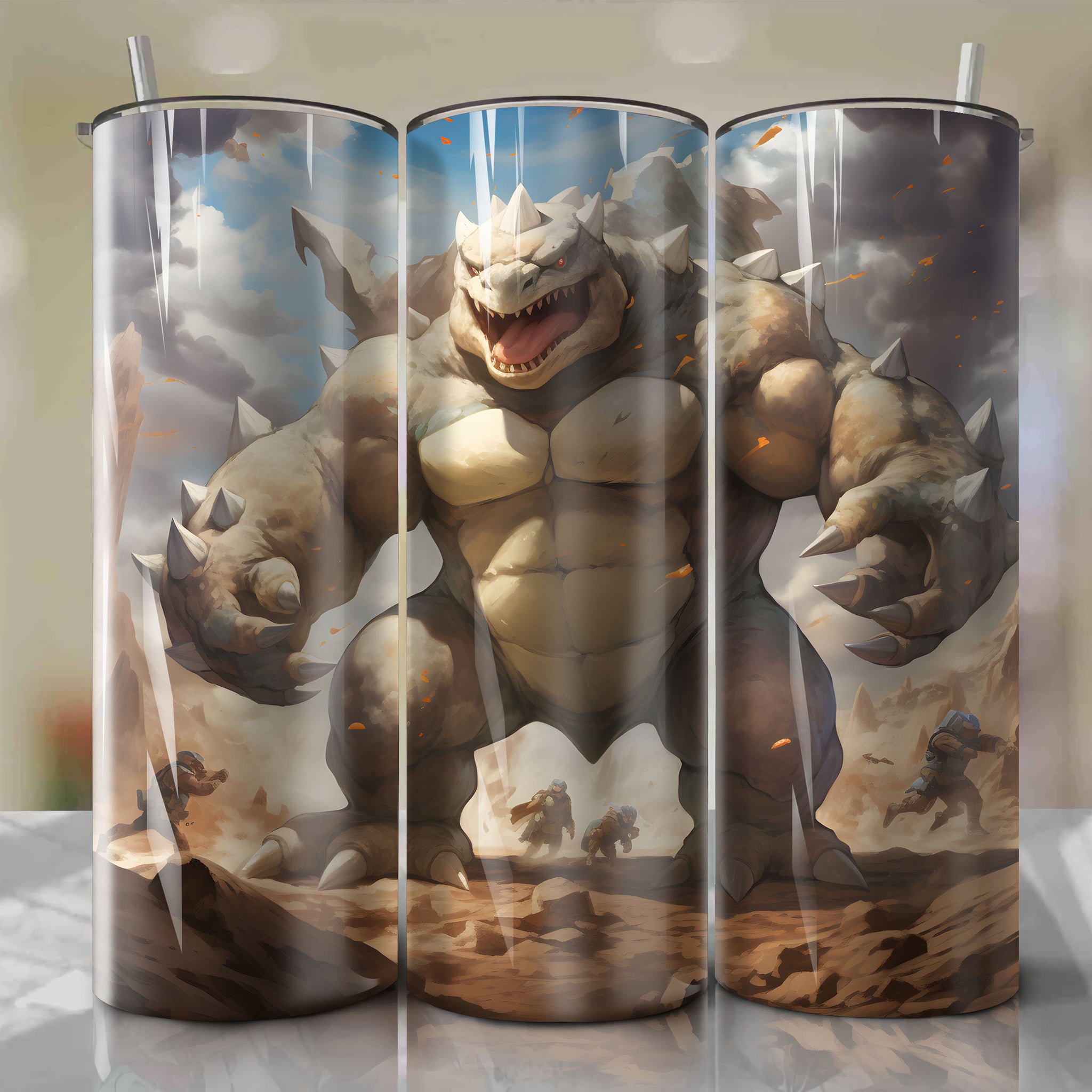 Powerful Kangaskhan Guardian: 20 Oz Tumbler Wrap for Pokémon Fans
