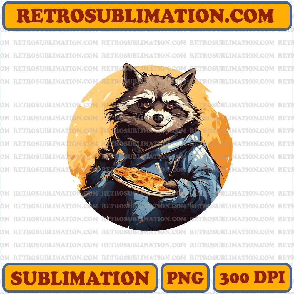 Thanksgiving Rocket Raccoon - Bootleg Style PNG Digital Download – Unique Sublimation Art
