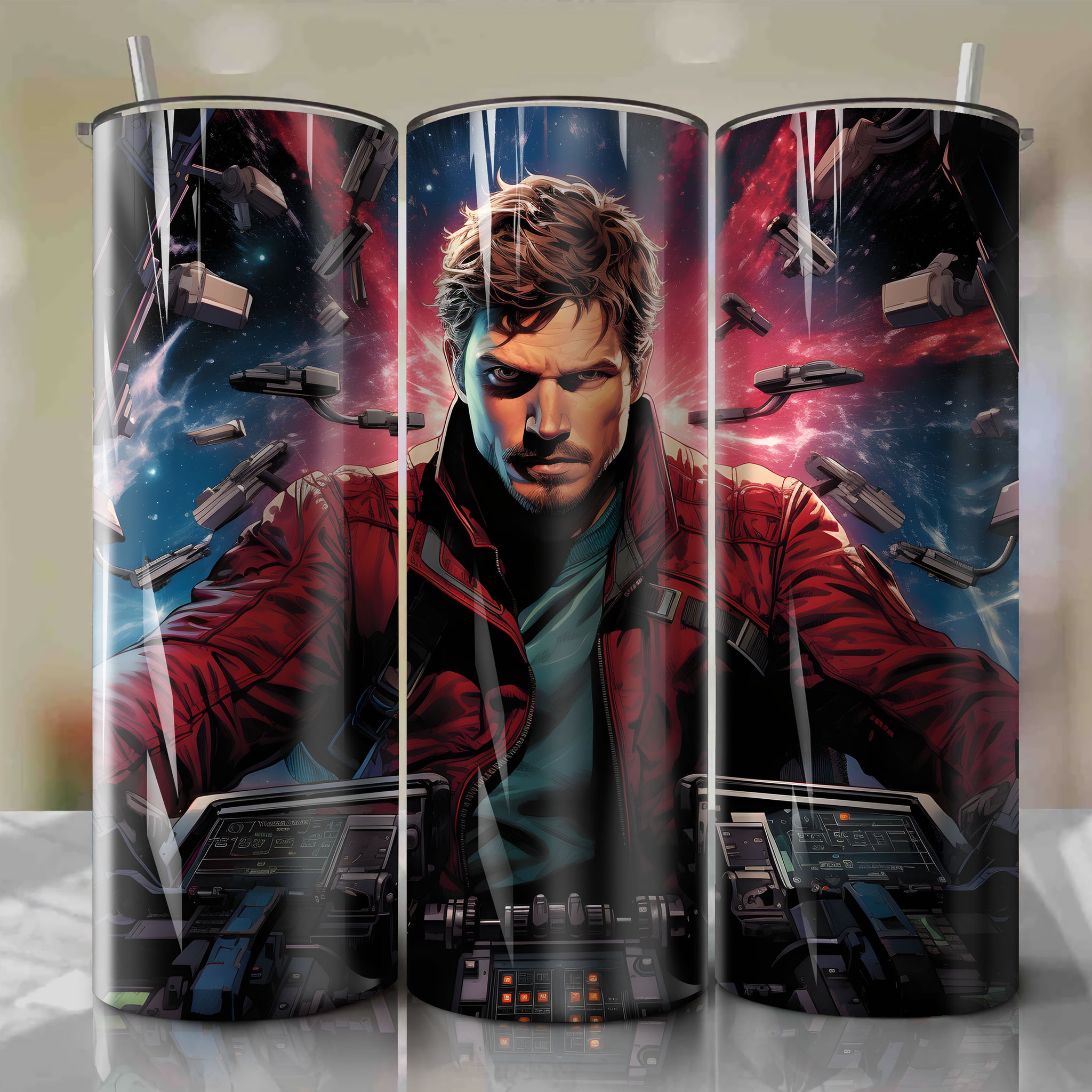 Star-Lord 20 Oz Tumbler Wrap - Captivating the Essence of Intergalactic Adventure
