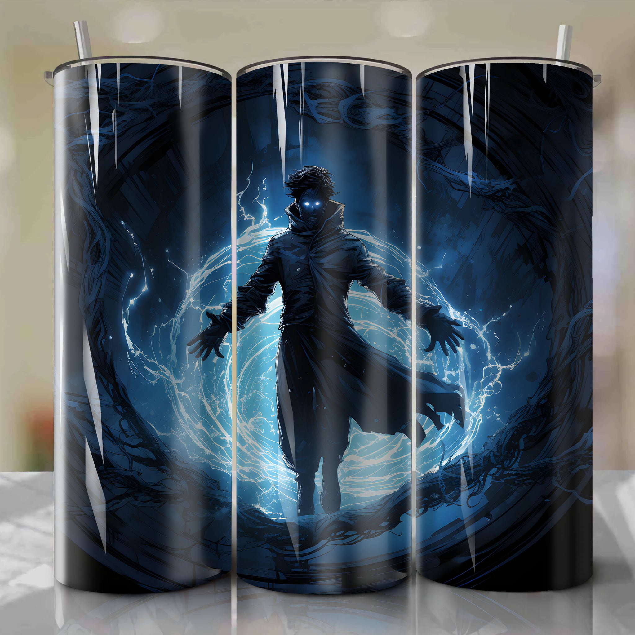 Nightcrawler Tumbler Wrap - Captivating Teleporting Acrobat Art on 20 Oz Tumbler
