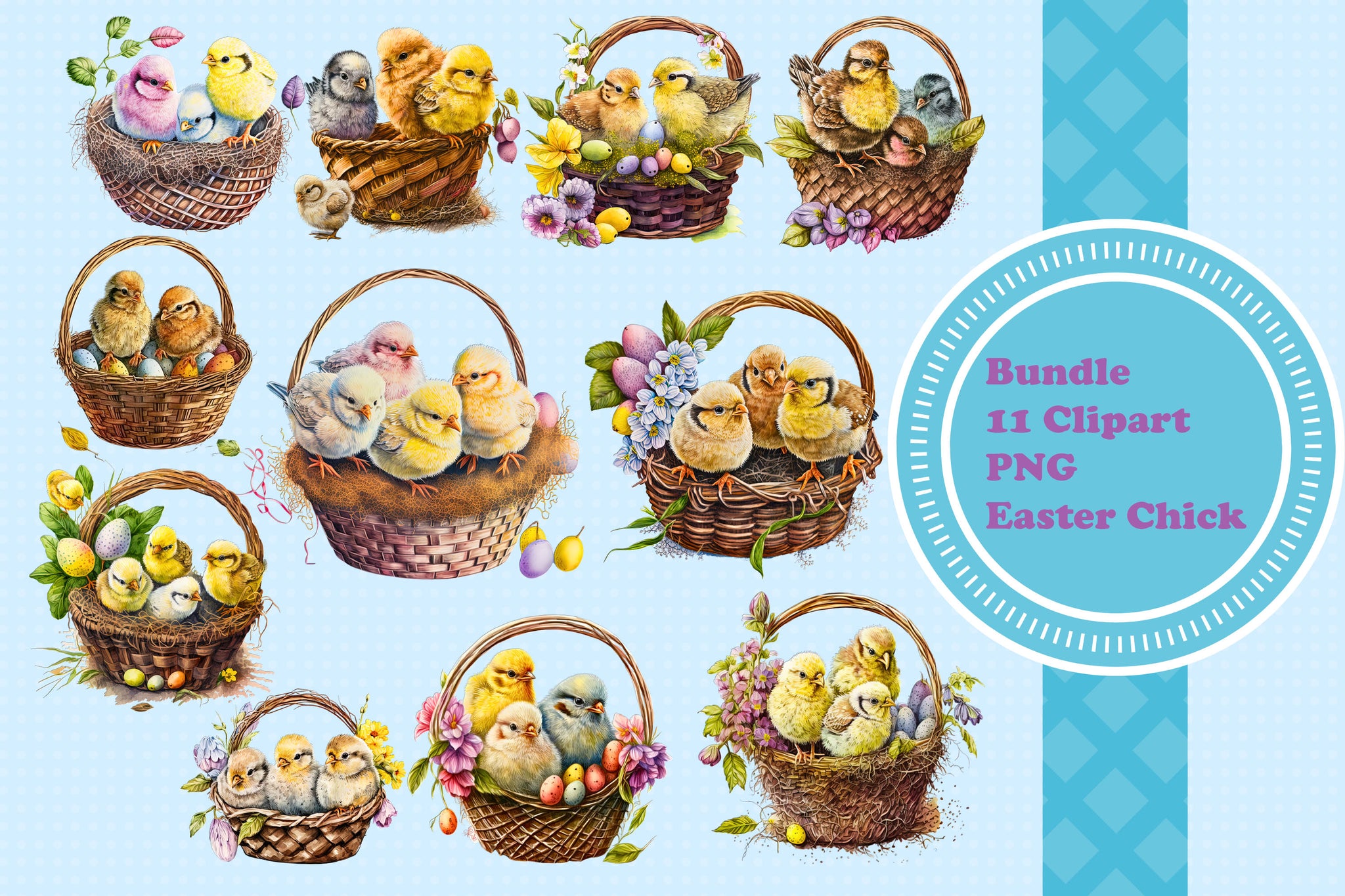 baby chicks easter clipart