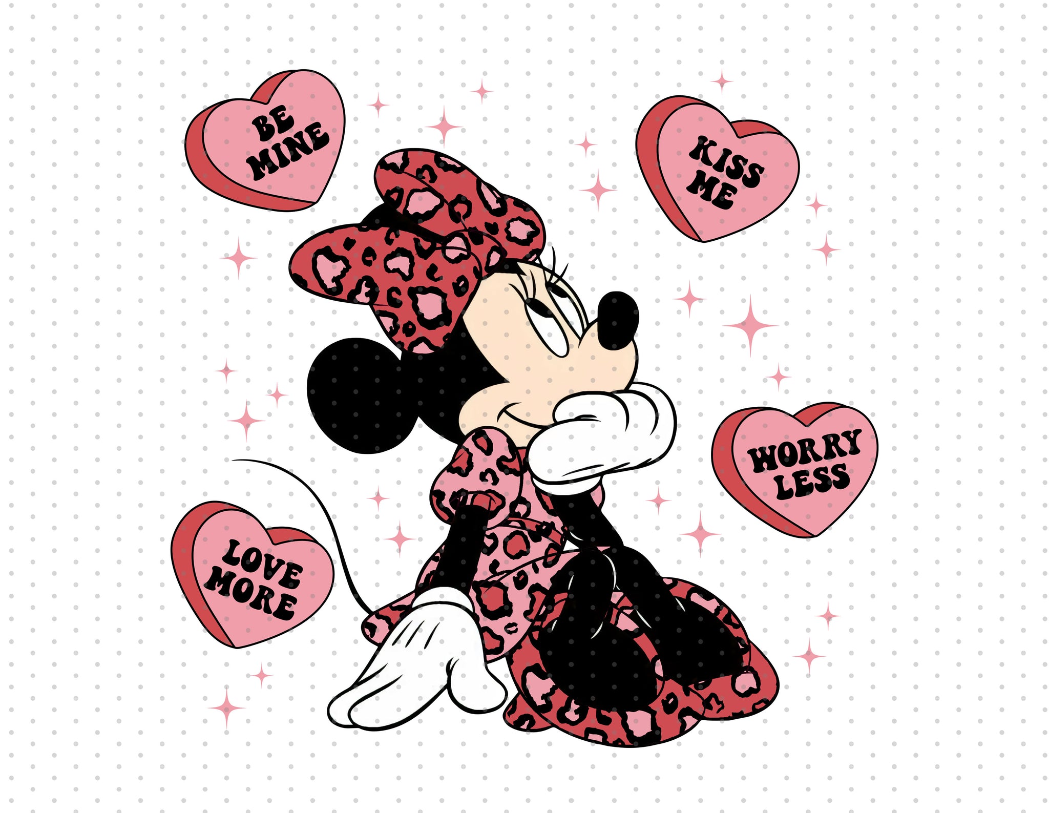 Mouse And Friends Disney Valentine's Day Sublimation PNG