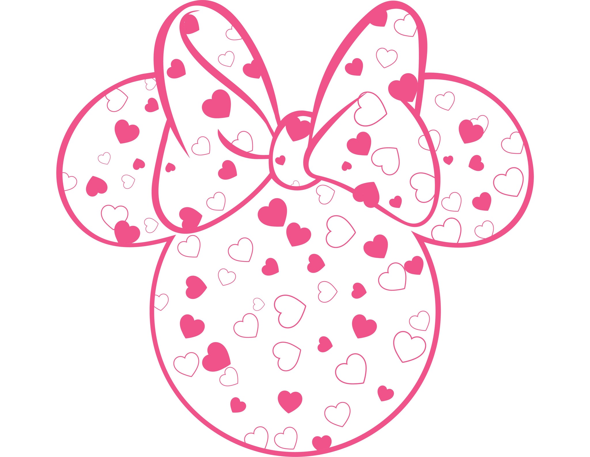 Minnie Valentine's Day Heart SVG - Instant Download