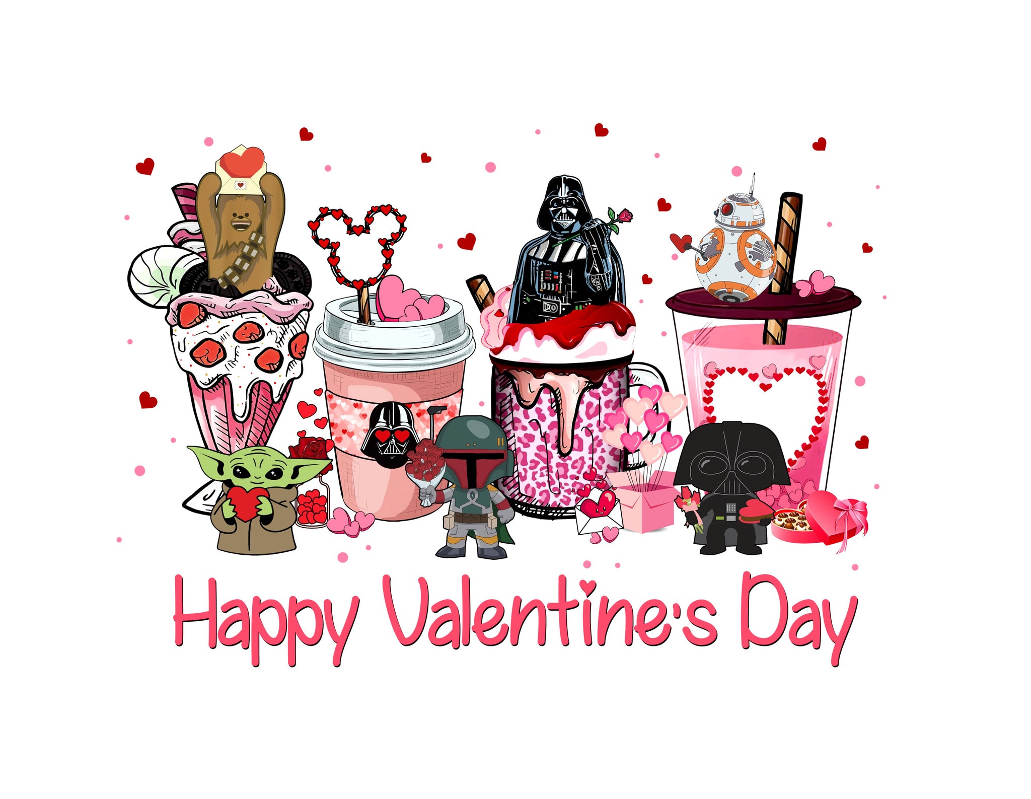 Star Wars - Happy Valentine's Day PNG  - Instant Download - Sublimation