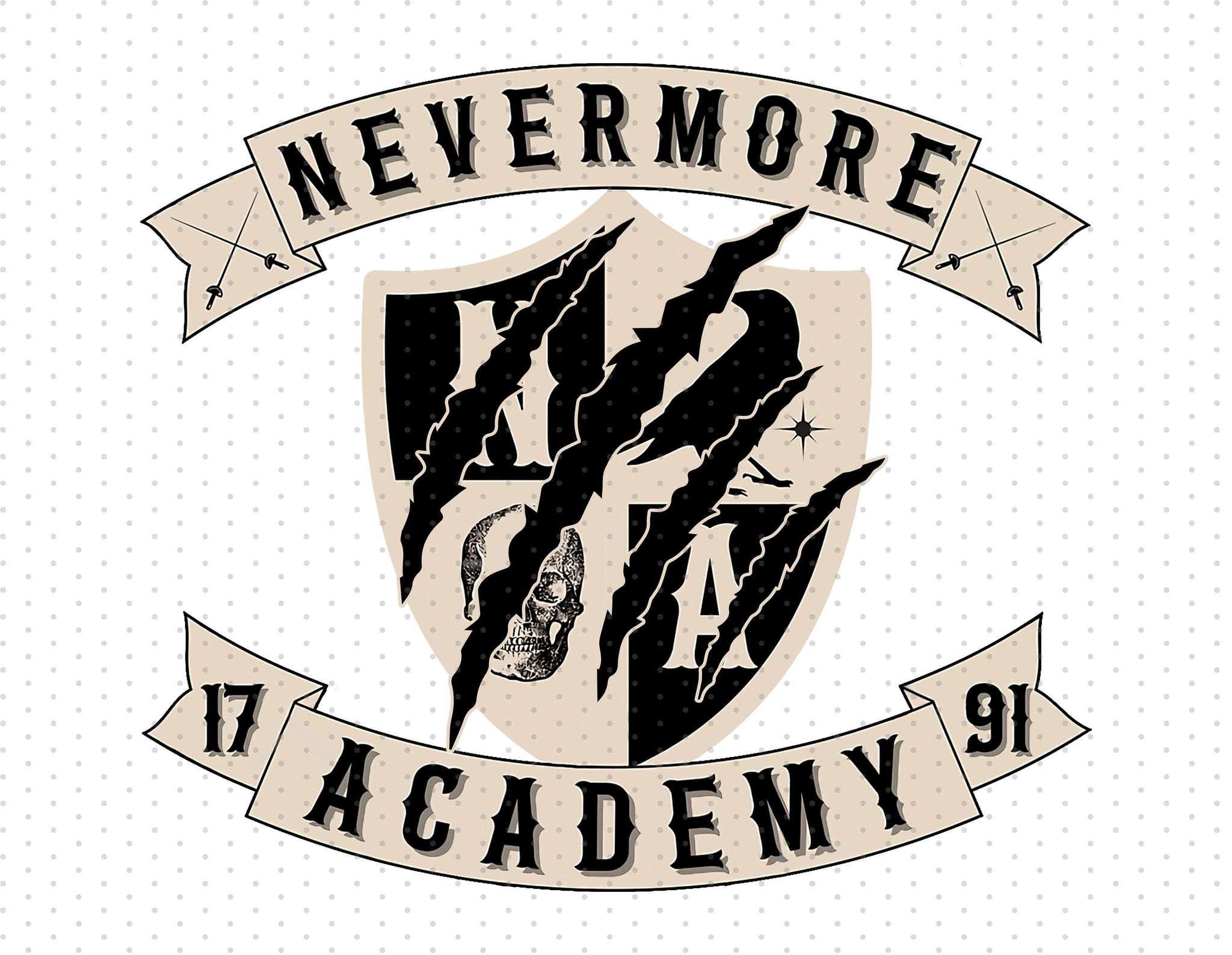 Wednesday Addams - Nevermore Academy Sublimation PNG