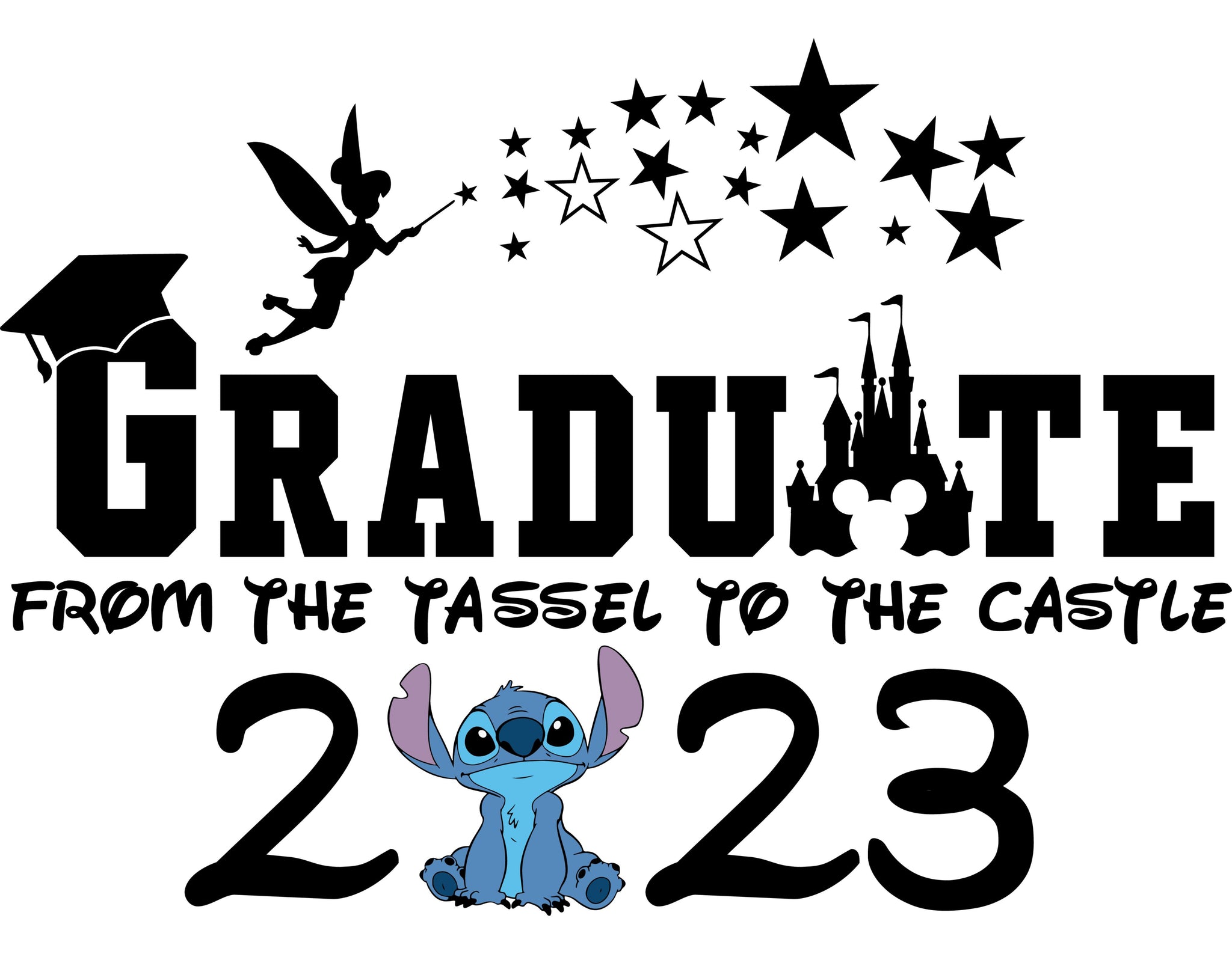 Stitch Graduate 2023 SVG - Instant Download