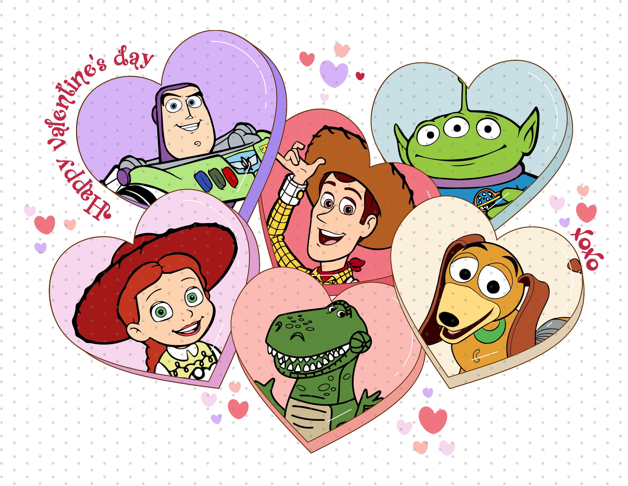 Toy Story - Happy Valentine's Day Sublimation PNG - Instant Download