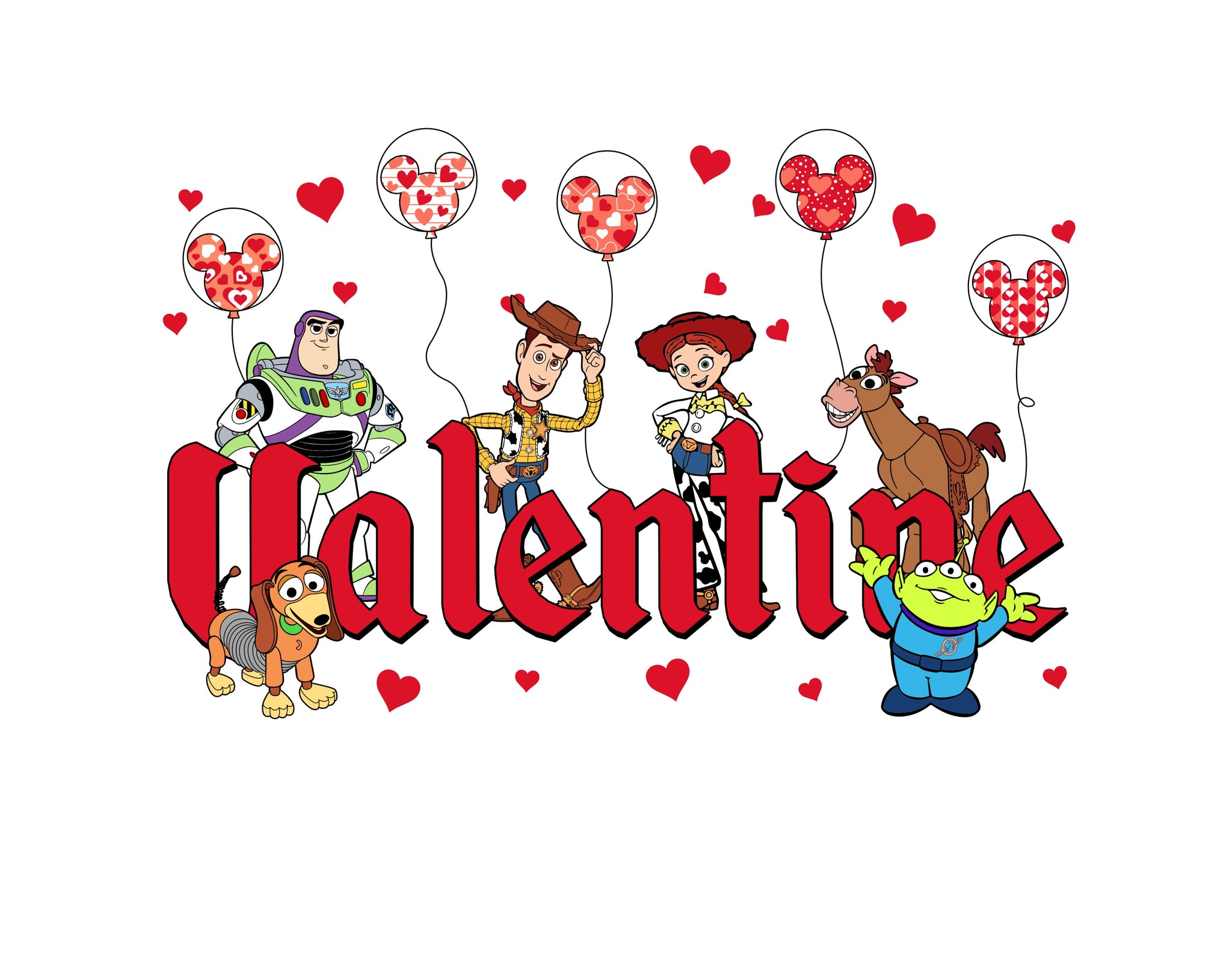Toy Story Valentine's PNG - Instant Download - Sublimation