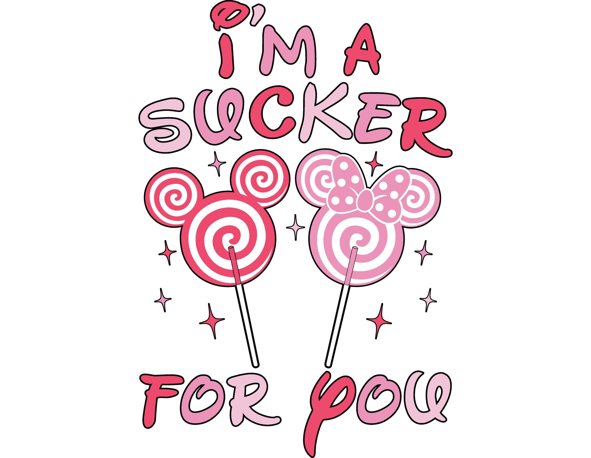 I'm A Sucker For You Mickey And Minnie SVG - Valentine's Day - Instant Download