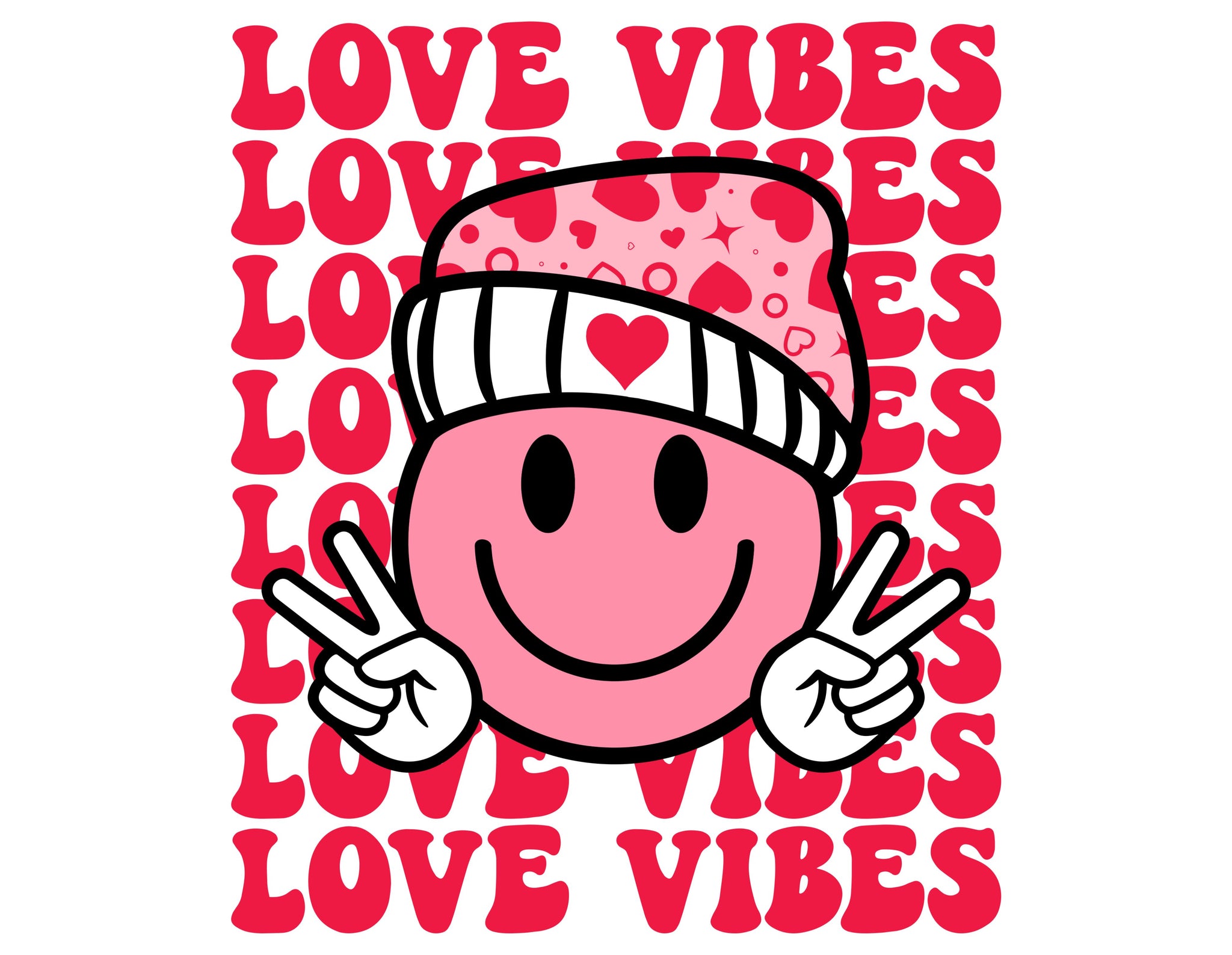 Love Vibes Pink PNG - Valentine's Day