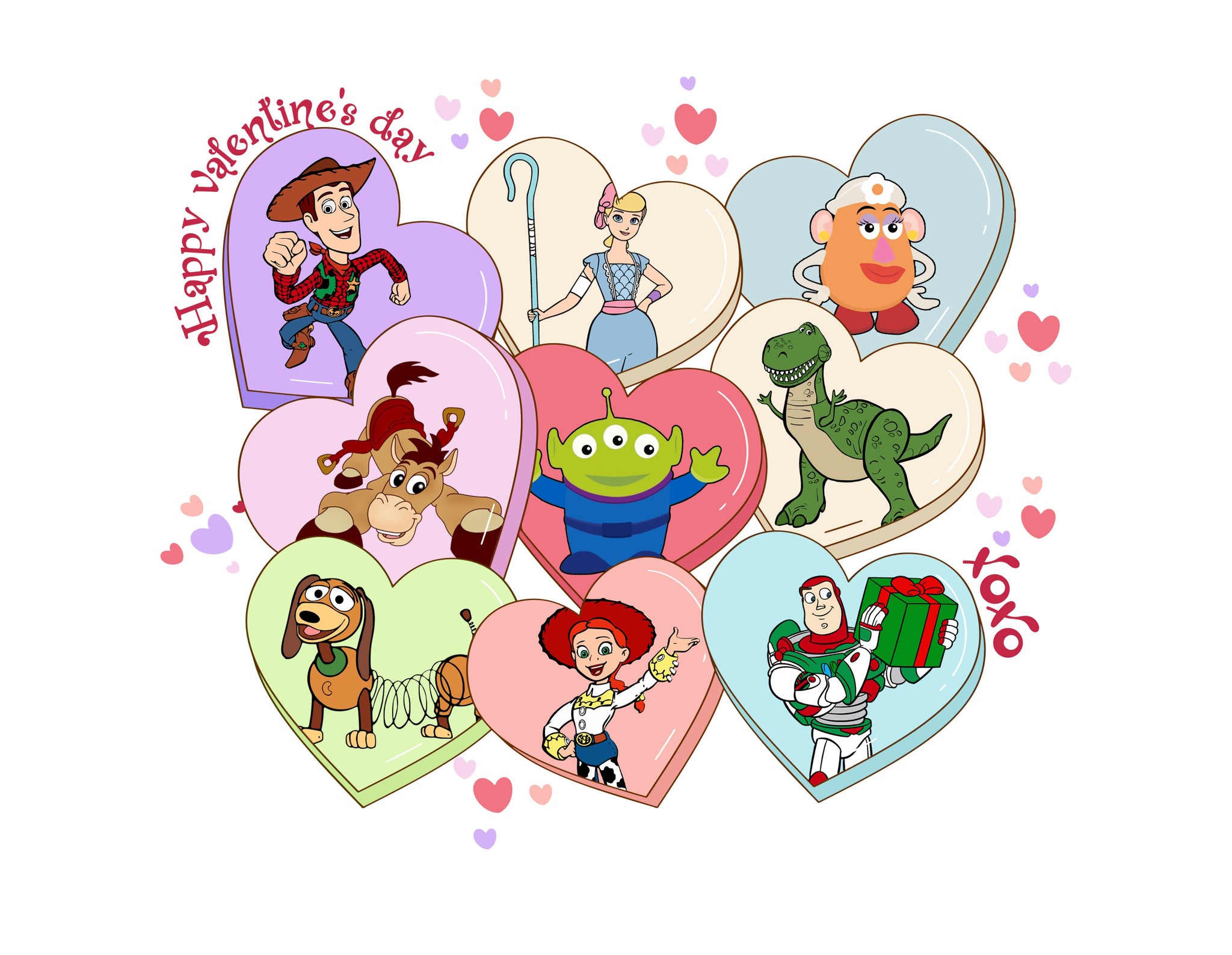 Toy Story Chocolate Candy, Xoxo Valentine's Day PNG - Instant Download