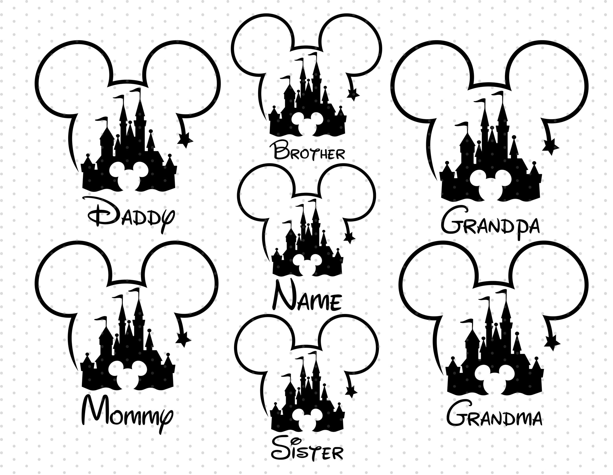Minnie Mouse SVG, Daisy Duck SVG, Minnie SVG, Mickey Mouse