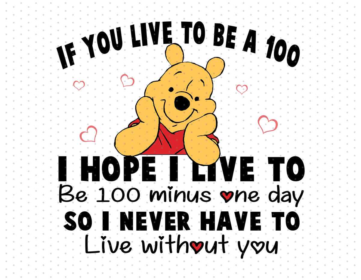 Winnie the Pooh Valentine's Day Sublimation PNG