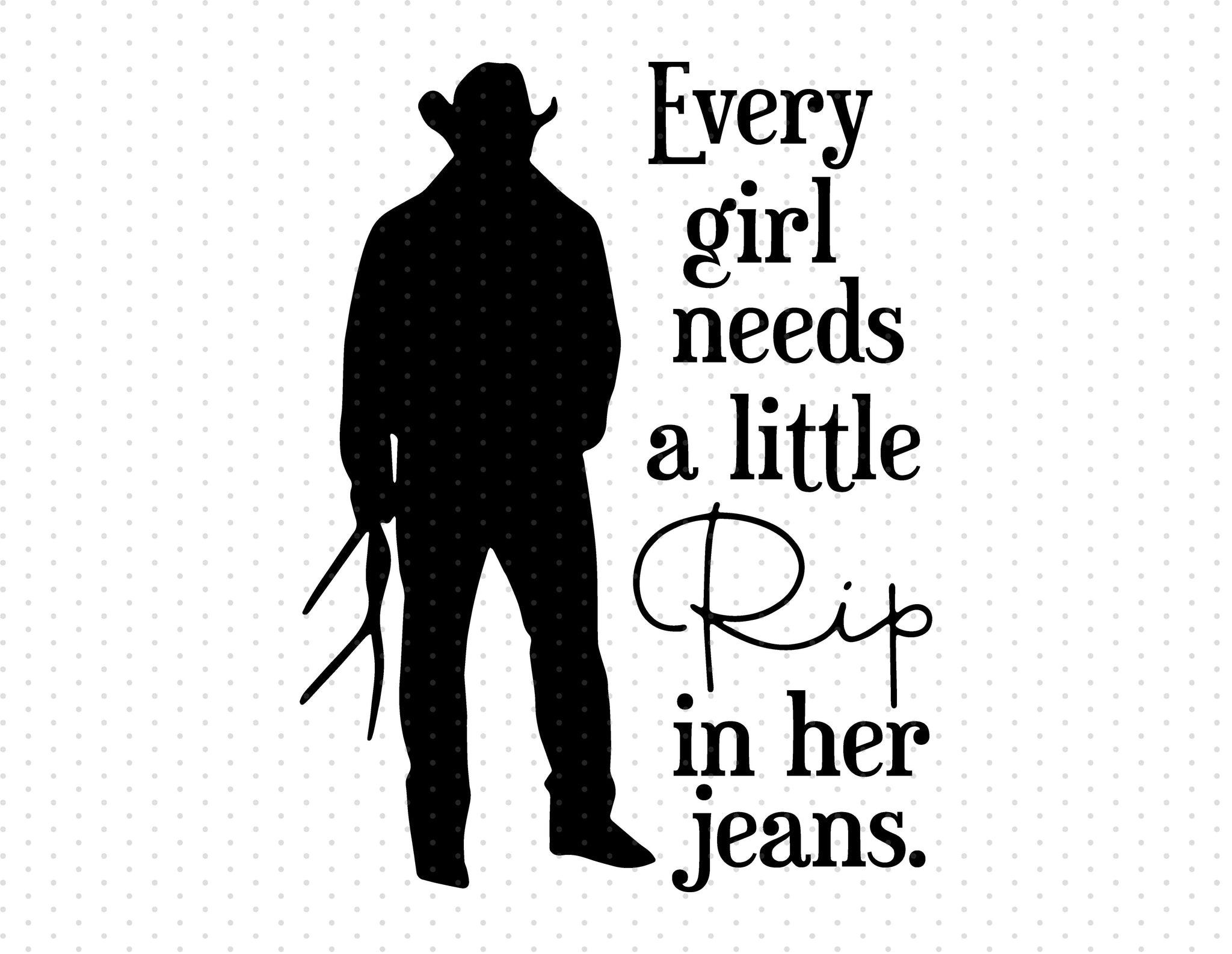 Unlock Your Perfect Style with the Yellowstone Rip in Her Jeans SVG Design