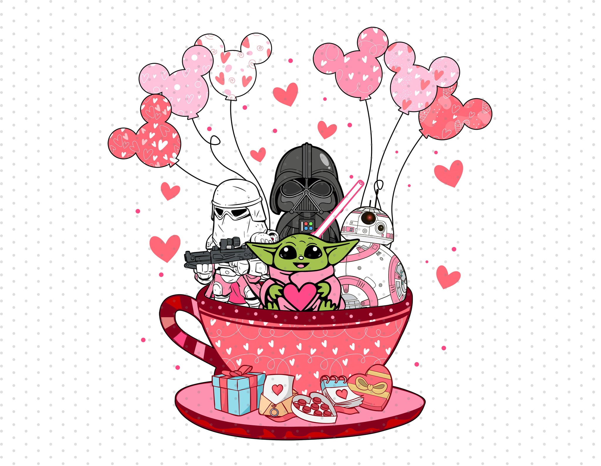 Star Wars Valentine's Day PNG Sublimation