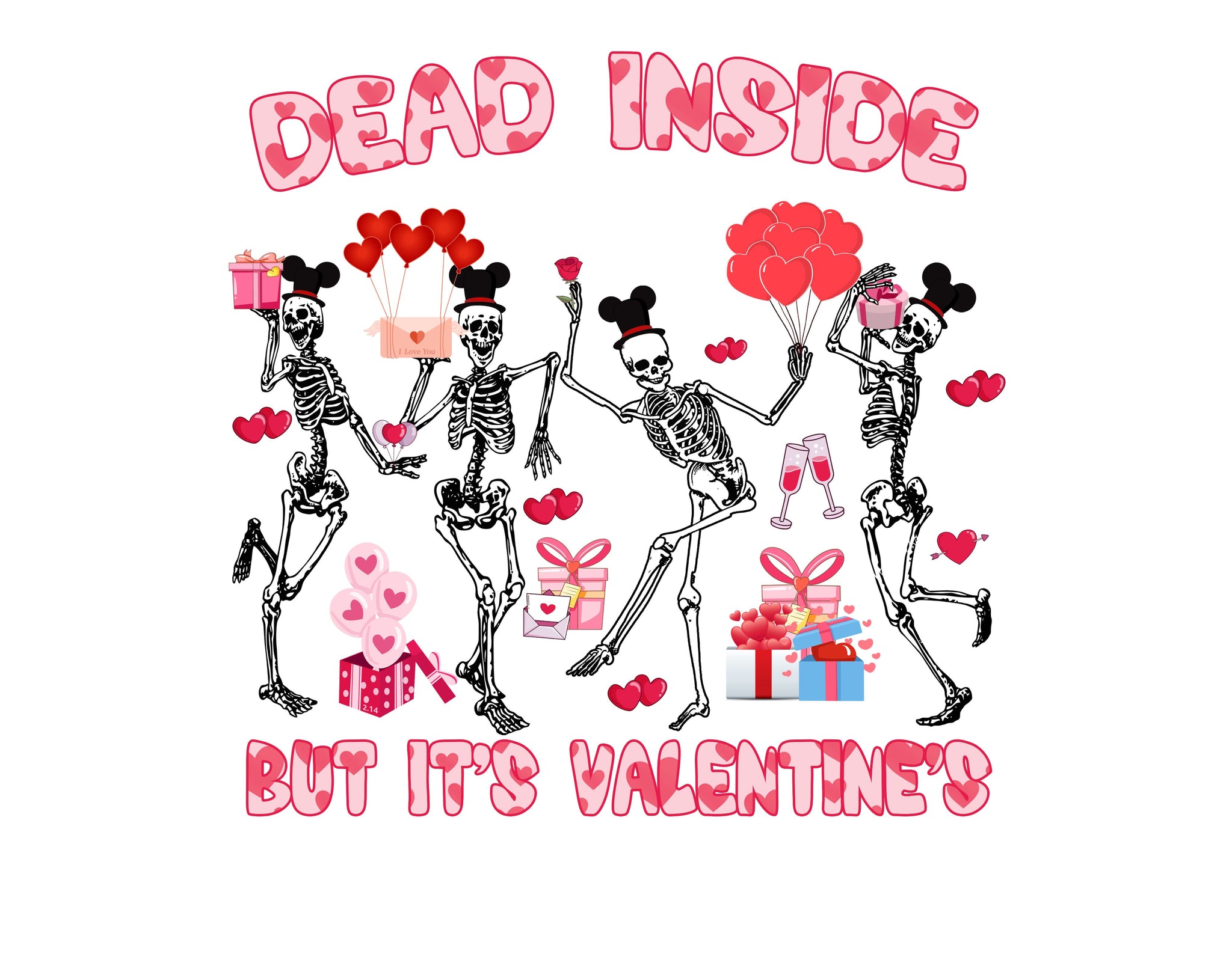 Dead Inside But It's Valentine's PNG - Instant Download