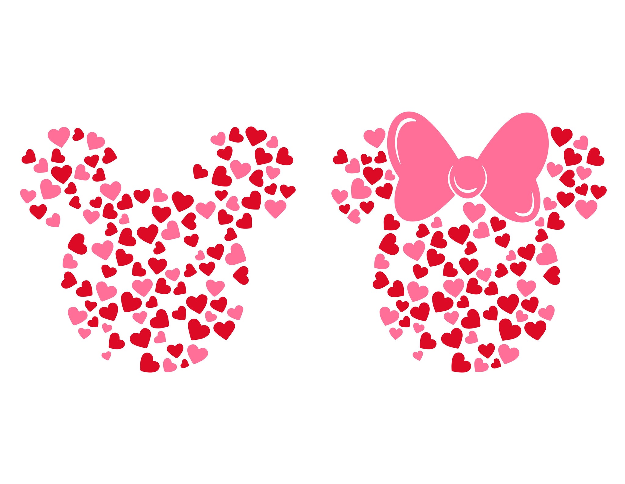 Bundle Mickey Minnie Valentine SVG