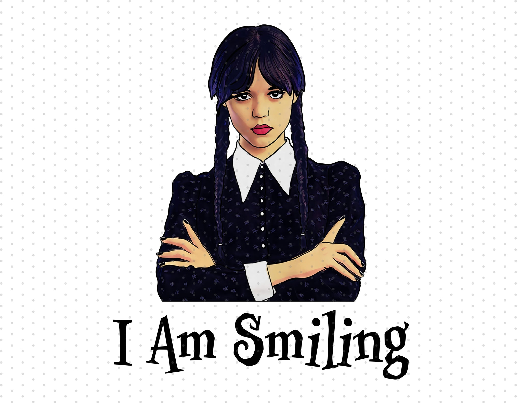 Wednesday Addams - I Am Smiling PNG