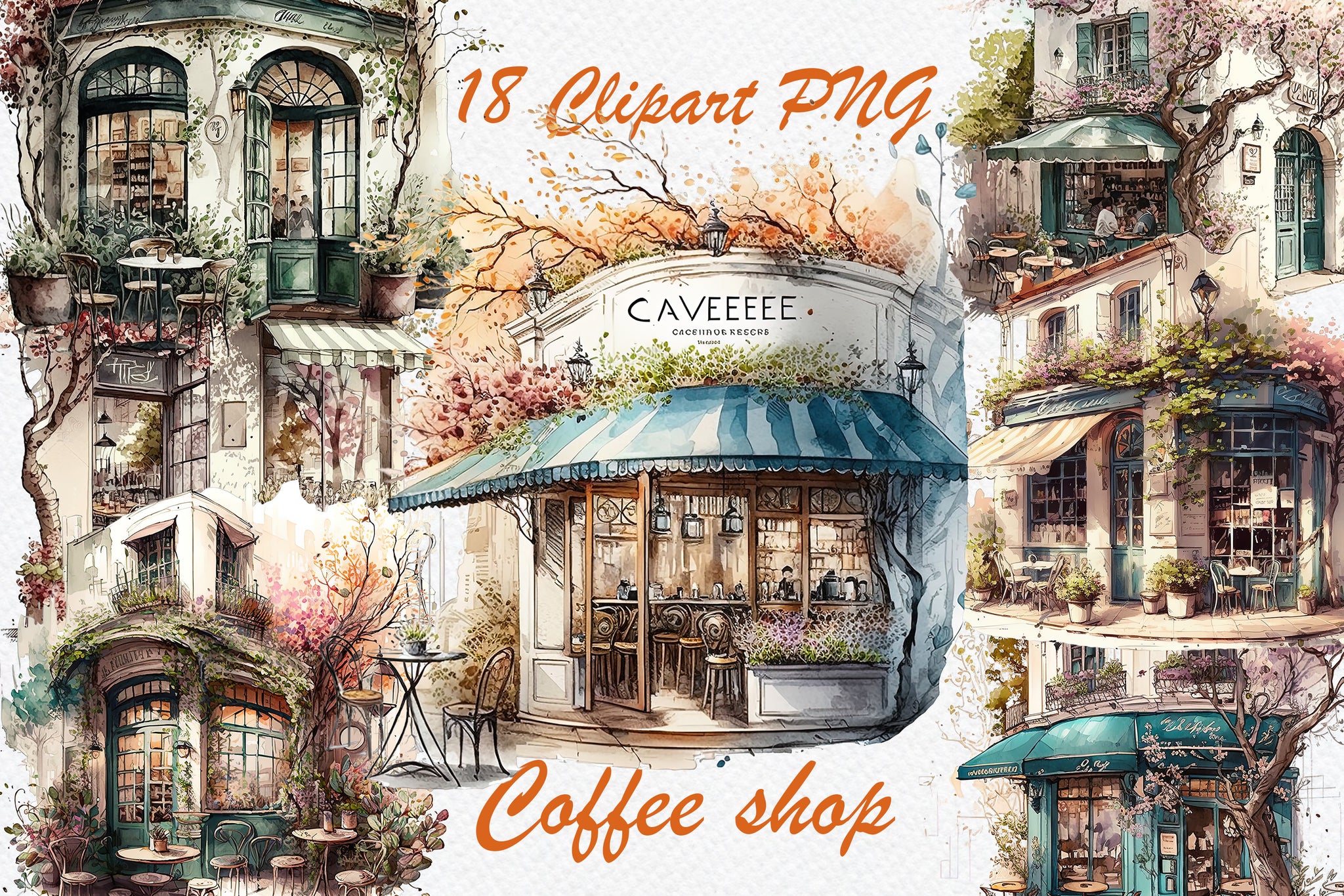 Spring Coffee Shop Clipart Cafe Clip Art Png Digital Watercolor Fr spring-coffee-shop-clipart-cafe-clip-art-png-digital-watercolor-fr