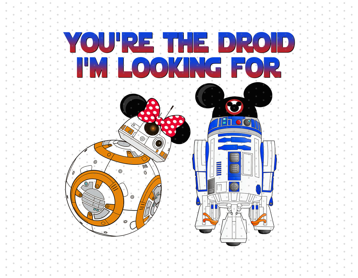 Star Wars - You're The Droid I'm Looking For PNG - Valentine's Day PNG  - Instant Download - Sublimation