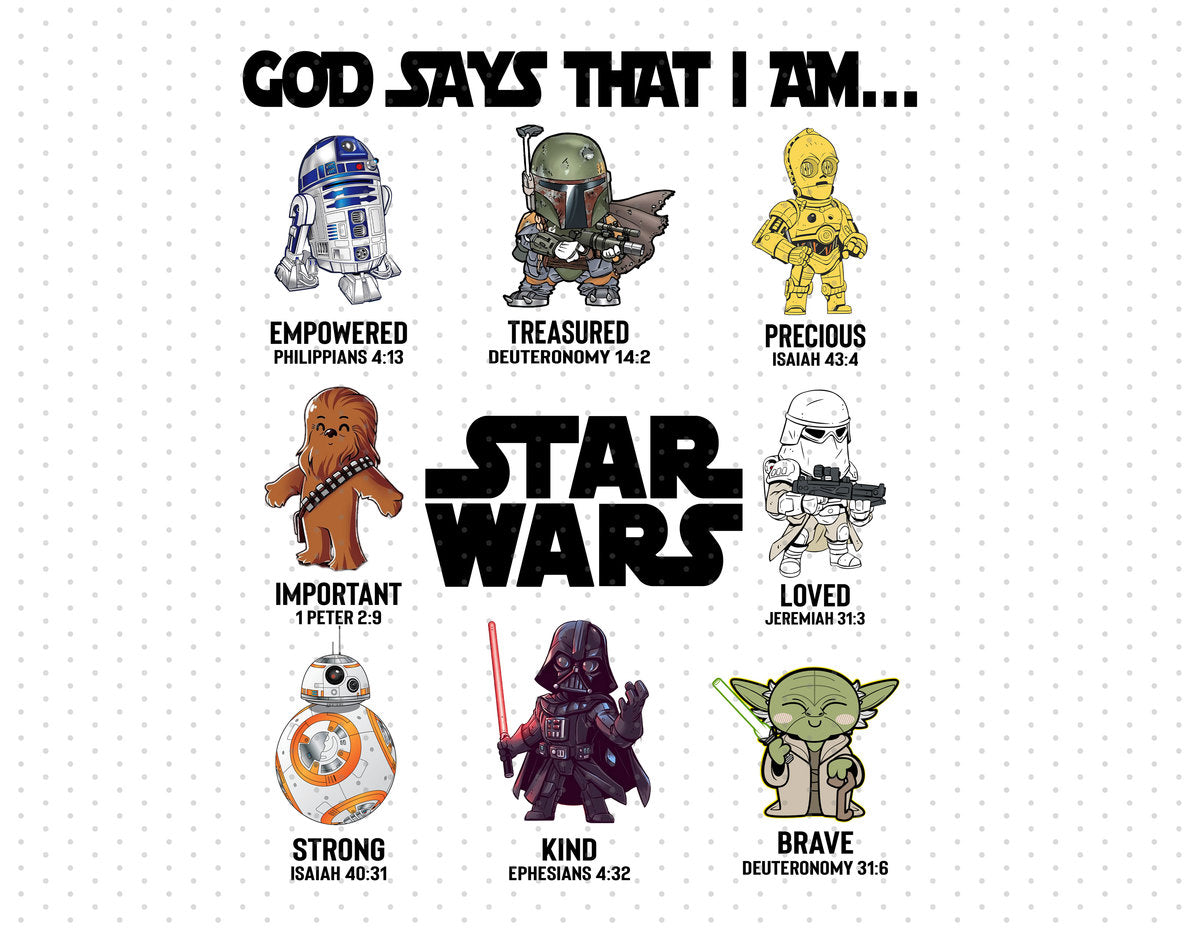 Star Wars God Says That I Am Sublimation PNG