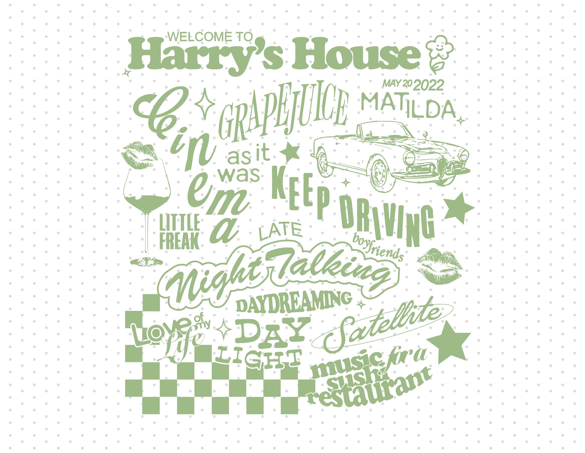 Welcome To Harry's House - Harry Styles - Sublimation PNG - Instant Download