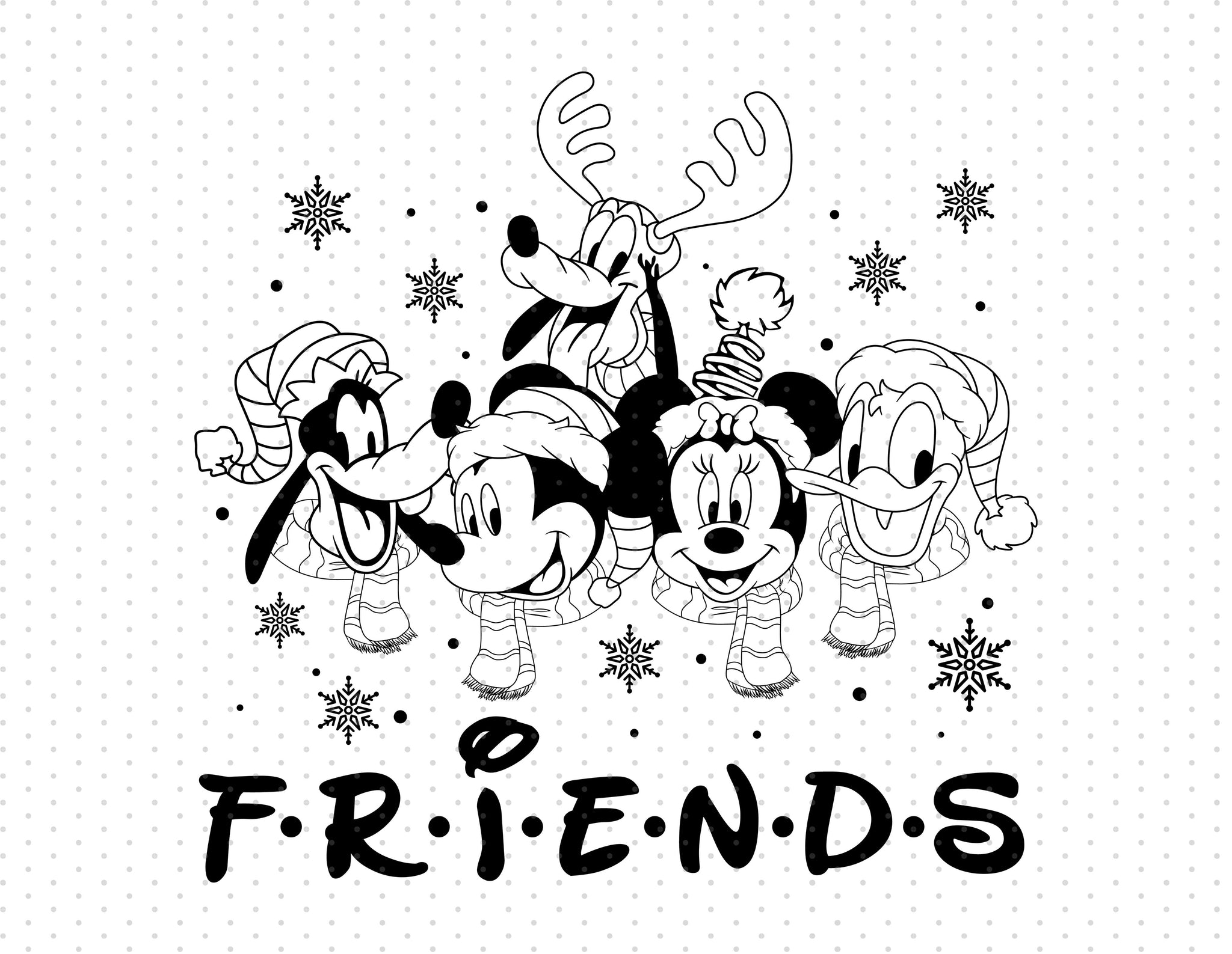 Mickey Mouse And Friends Surprise Christmas Svg, Merry Christmas Svg,
